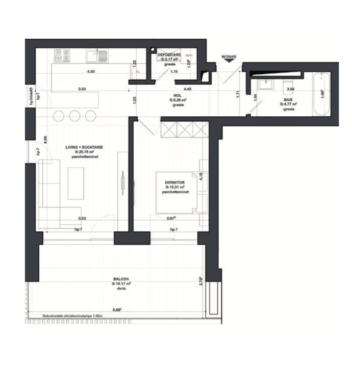 Studio 51,27 mp la Kudo Apartments – Lux în Inima Brașovului